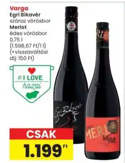 Interspar Varga Egri Bikavér / Merlot ajánlat