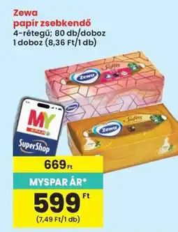 Interspar Zewa Papír zsebkendő ajánlat