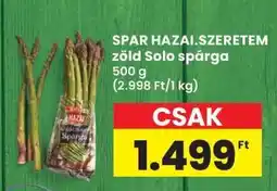 Interspar SPAR HAZAI.SZERETEM zöld Solo spárga ajánlat