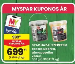 Interspar SPAR HAZAI.SZERETEM ecetes uborka, almapaprika vödrös ajánlat