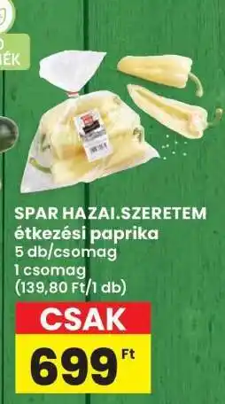 Interspar SPAR HAZAI.SZERETEM étkezési paprika ajánlat