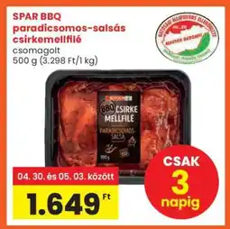 Spar SPAR BBQ paradicsomos salsás csirkemellfilé ajánlat