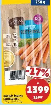 PENNY DÁRDÁS ÍNYENC SERTÉSVIRSLI ajánlat