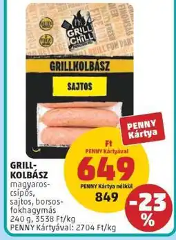 PENNY GRILLKOLBÁSZ ajánlat