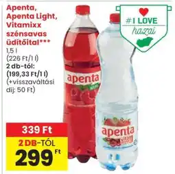 Spar Apenta, Apenta Light, Vitamixx szénsavas üdítőital ajánlat