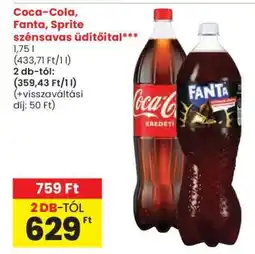 Spar Coca-Cola, Fanta, Sprite szénsavas üdítőital ajánlat
