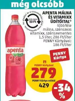 PENNY APENTA MÁLNA ÉS VITAMINXX ÜDÍTŐITAL ajánlat