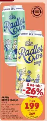 PENNY ARANY KORSÓ RADLER ajánlat