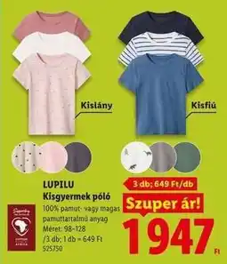 Lidl LUPILU Kisgyermek póló ajánlat