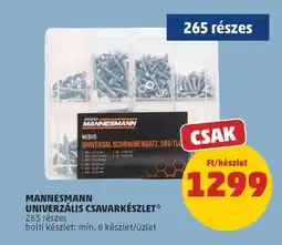PENNY MANNESMANN UNIVERZÁLIS CSAVARKÉSZLET ajánlat
