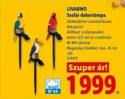 Lidl LIVARNO Szolár dekorlámpa ajánlat