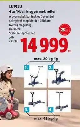 Lidl LUPILU 4 az 1-ben kisgyermek roller ajánlat