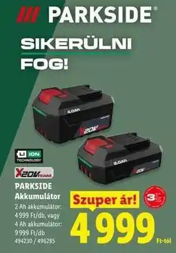 Lidl PARKSIDE Akkumulátor ajánlat
