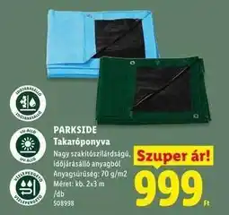 Lidl PARKSIDE Takaróponyva ajánlat