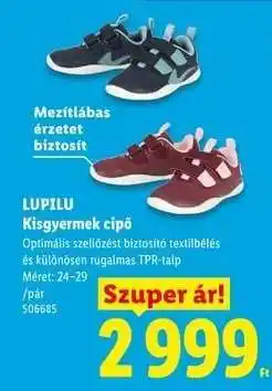 Lidl LUPILU Kisgyermek cipő ajánlat