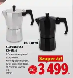Lidl SILVERCREST Kávéfőző ajánlat