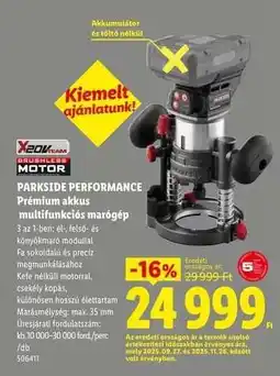 Lidl PARKSIDE PERFORMANCE ajánlat