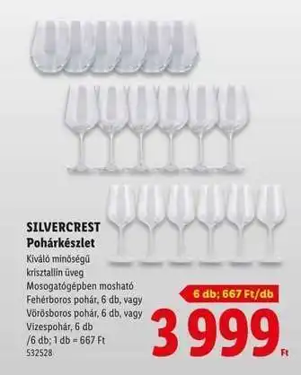 SILVERCREST Pohárkészlet
