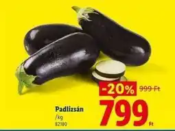 Lidl Padlizsán ajánlat