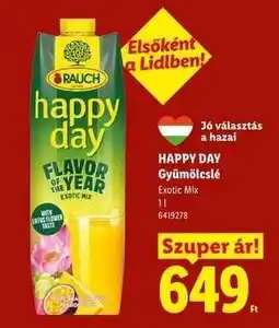 Lidl HAPPY DAY Gyümölcslé ajánlat
