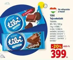 Lidl TIBI Tejcsokoládé ajánlat