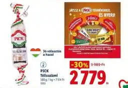 Lidl PICK Téliszalámi ajánlat