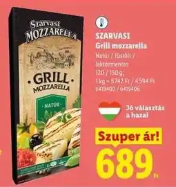 Lidl Szarvasi Grill Mozzarella ajánlat