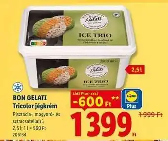 BON GELATI Tricolor jégkrém