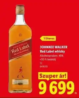 Lidl JOHNNIE WALKER Red Label Whisky ajánlat