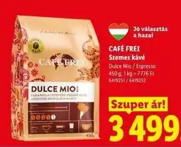 Lidl CAFE FREI Szemes kávé ajánlat