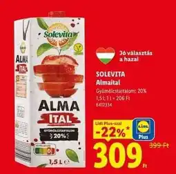 Lidl SOLEVITA Almaital ajánlat