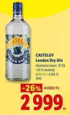 Lidl CASTELGY London Dry Gin ajánlat