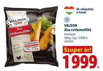 Lidl VALDOR Zizu csirkemellfilé ajánlat