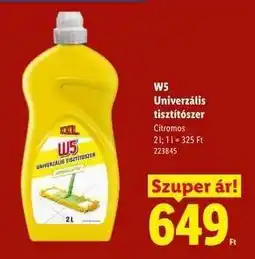 Lidl W5 Univerzális tisztítószer ajánlat