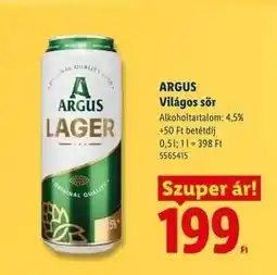 Lidl Argus ajánlat