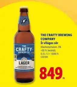 Lidl THE CRAFTY BREWING COMPANY ajánlat