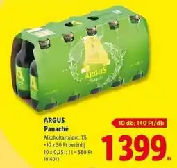 Lidl ARGUS Panaché ajánlat