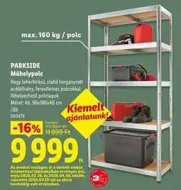 Lidl PARKSIDE Műhelypolc ajánlat