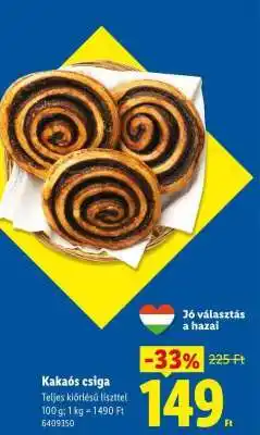 Lidl Kakaós csiga ajánlat