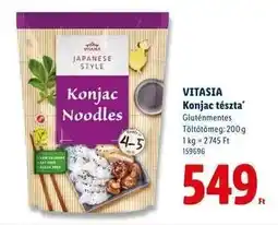 Lidl VITASIA Konjac tészta ajánlat