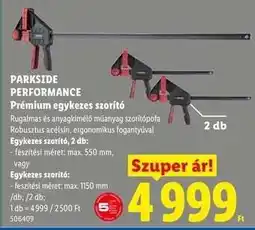 Lidl Parkside Performance Prémium egykezes szorító ajánlat
