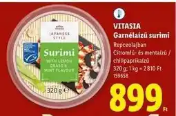 Lidl VITASIA Garnélaízű surimi ajánlat