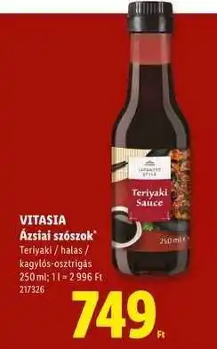 Lidl VITASIA Ázsiai szószok ajánlat
