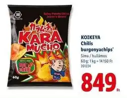 Lidl Koikeya Chilis burgonyachips ajánlat