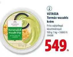 Lidl VITASIA Tormás-wasabis krém ajánlat