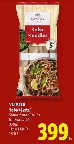 Lidl Vitasia Soba tészta ajánlat