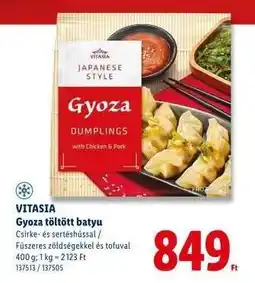 Lidl VITASIA Gyoza töltött batyu ajánlat