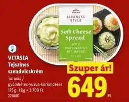 Lidl VITASIA Tejszínes szendvicskrém ajánlat