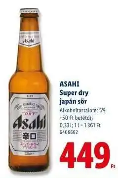 Lidl ASAHI ajánlat