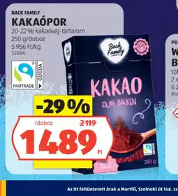 ALDI BACK FAMILY KAKAPOR ajánlat